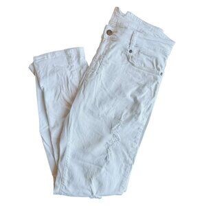 Versace Collection White Men's Distressed Cotton Jeans Size: 30
